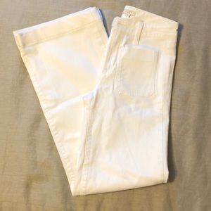 J. Crew white flare leg jeans 24